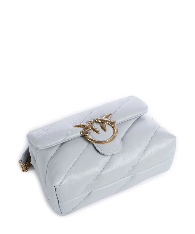 Pinko Love Puff Mini Sac porté épaule azzurro celeste/antique gold