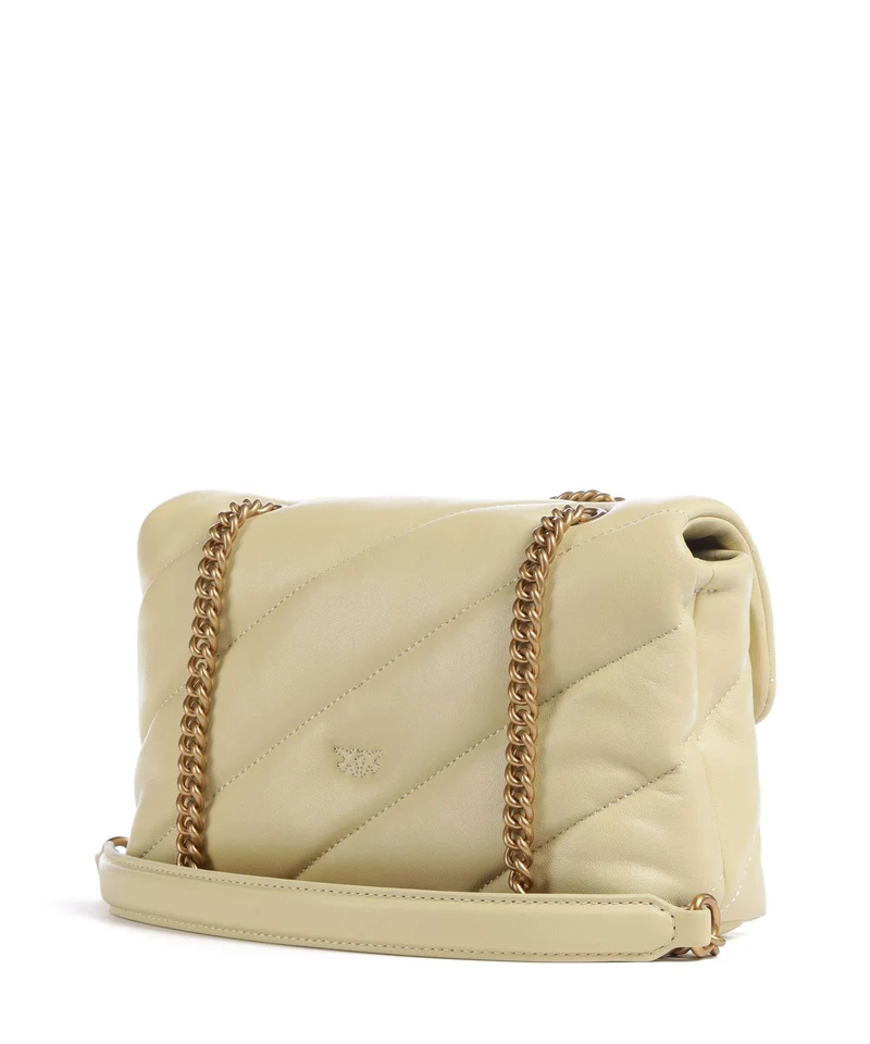 Pinko Love Puff Mini Sac porté épaule giallo vaniglia/antique gold