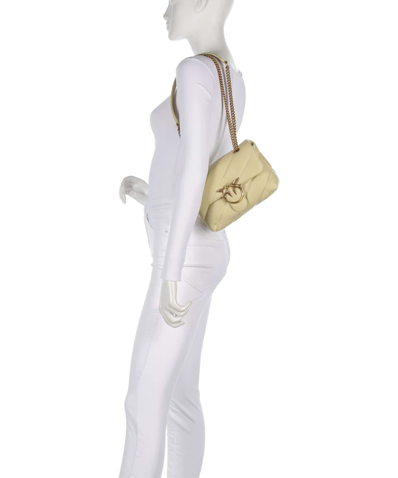 Pinko Love Puff Mini Sac porté épaule giallo vaniglia/antique gold