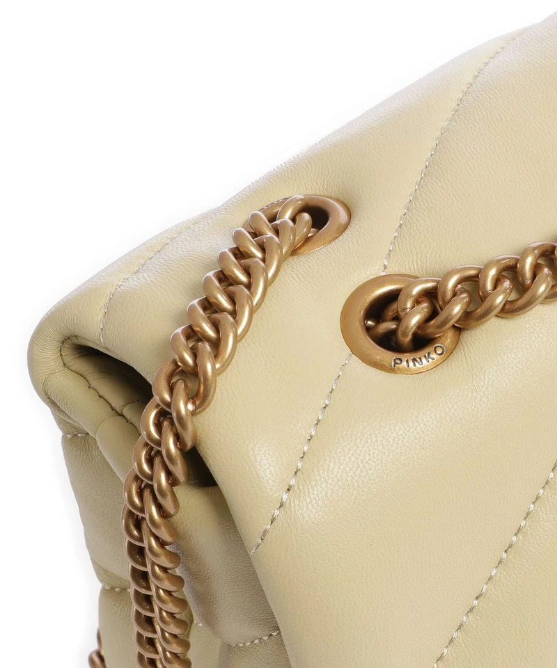 Pinko Love Puff Mini Sac porté épaule giallo vaniglia/antique gold