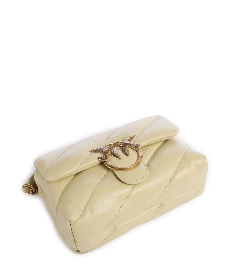 Pinko Love Puff Mini Sac porté épaule giallo vaniglia/antique gold