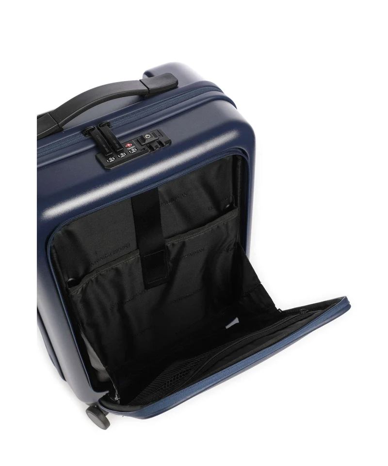 Emporio Armani Business Regenerated Valise 4 roues medieval blue