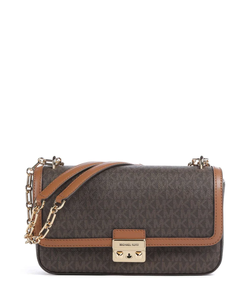 Michael Kors Tribeca Large Sac porté épaule brown/acorn