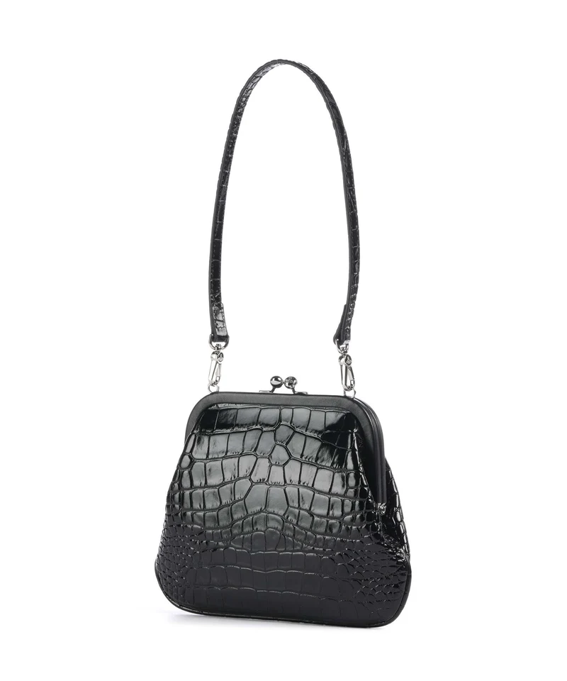 Vivienne Westwood Vivienne Embossed Croc Sac porté épaule black