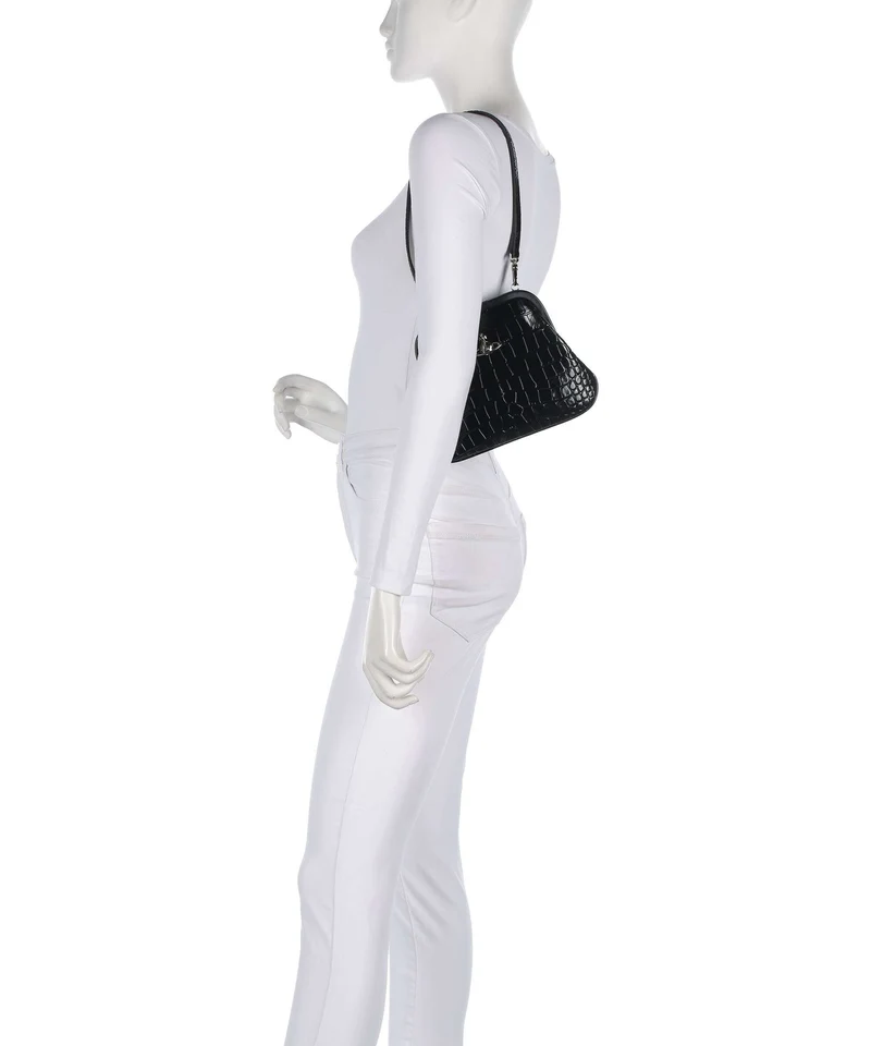 Vivienne Westwood Vivienne Embossed Croc Sac porté épaule black