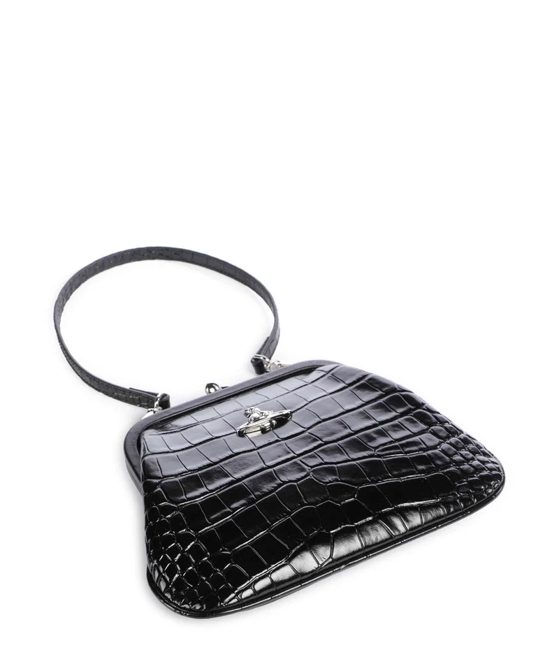 Vivienne Westwood Vivienne Embossed Croc Sac porté épaule black