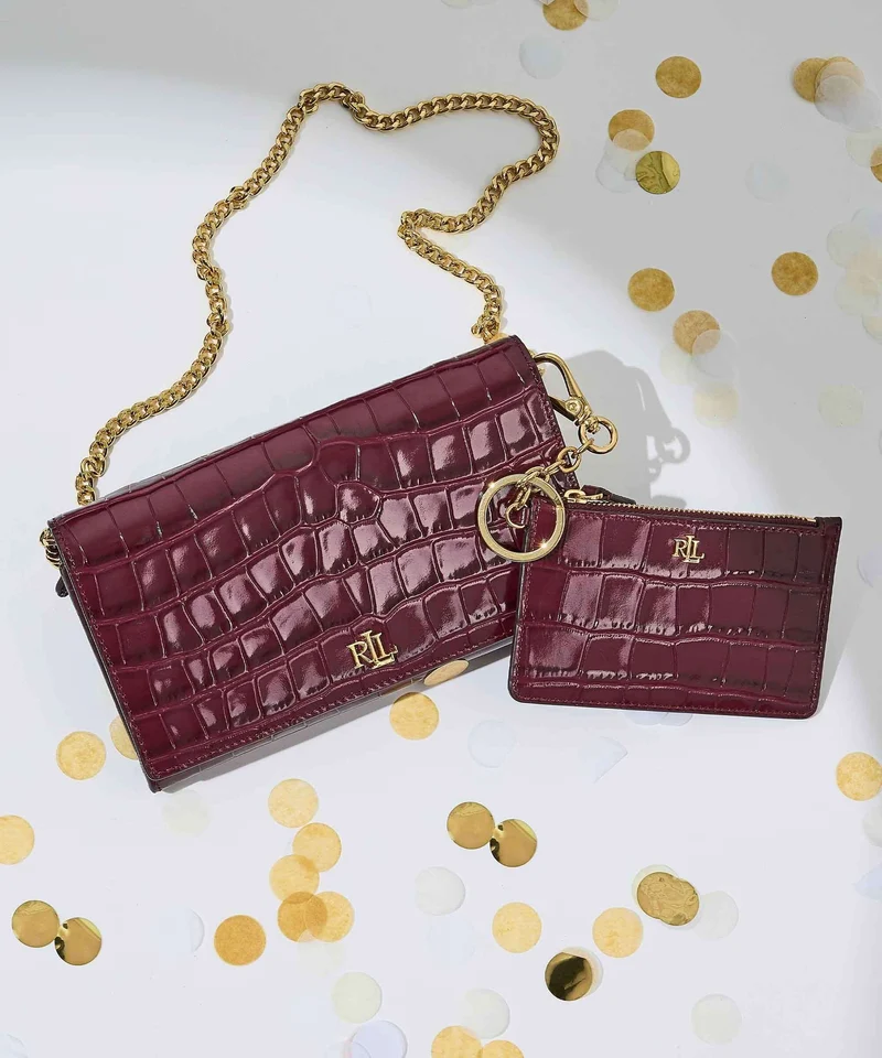 Lauren Ralph Lauren Adair II Large Portefeuille dark garnet