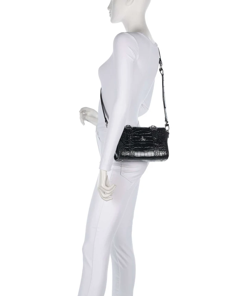 Vivienne Westwood Kimmy Embossed Croc Sac bandoulière black