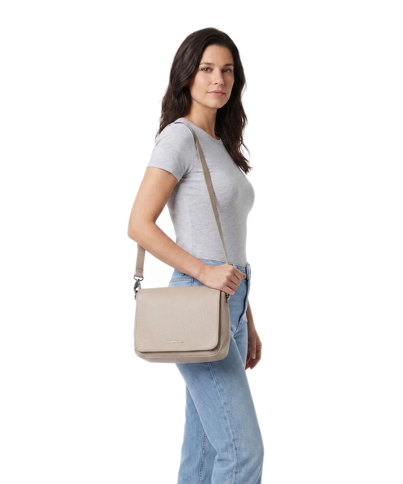 Mandarina Duck Mellow Leather Sac porté épaule warm taupe