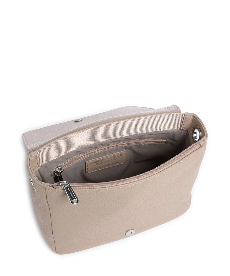 Mandarina Duck Mellow Leather Sac porté épaule warm taupe