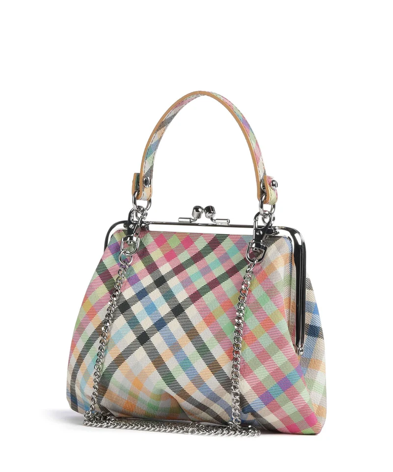 Vivienne Westwood Granny Frame Buccia D'Arancia Sac à main heather plaid