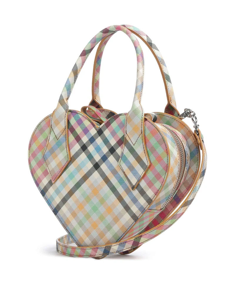 Vivienne Westwood Josephine Heart Buccia D'Arancia Sac à main heather plaid