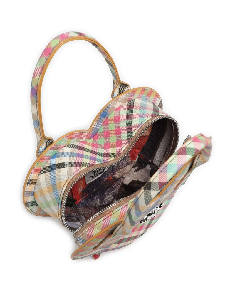 Vivienne Westwood Josephine Heart Buccia D'Arancia Sac à main heather plaid