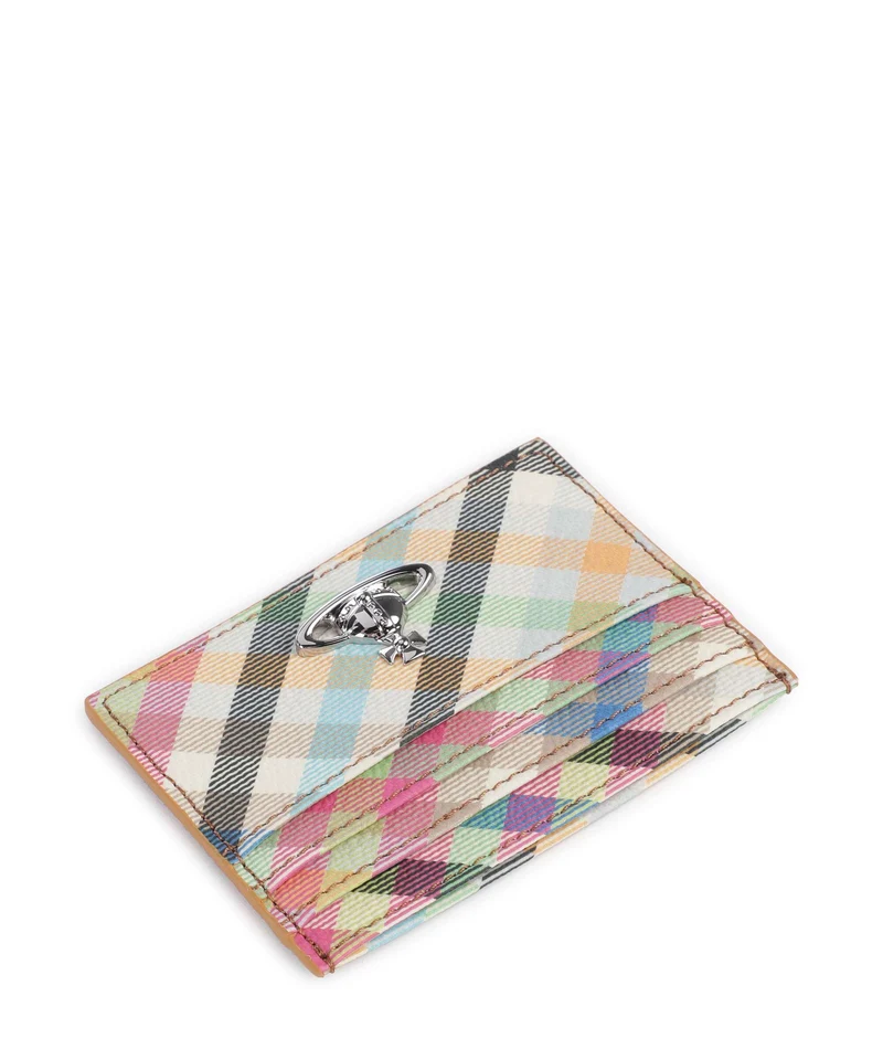 Vivienne Westwood Buccia D'Arancia Étui à cartes crédit heather plaid