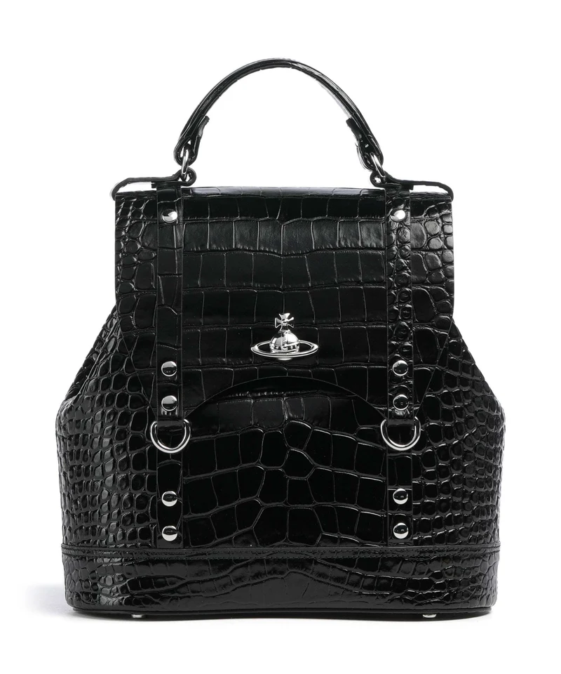 Vivienne Westwood Max Embossed Croc Small Sac à dos black