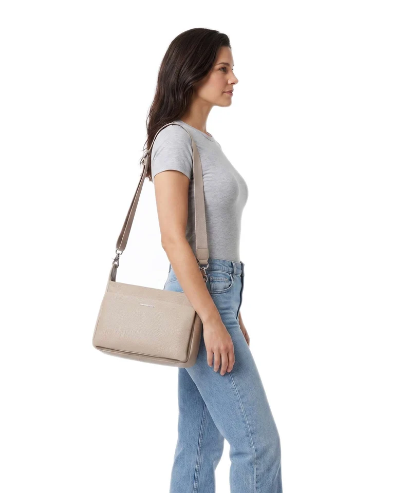 Mandarina Duck Mellow Leather Sac porté épaule warm taupe