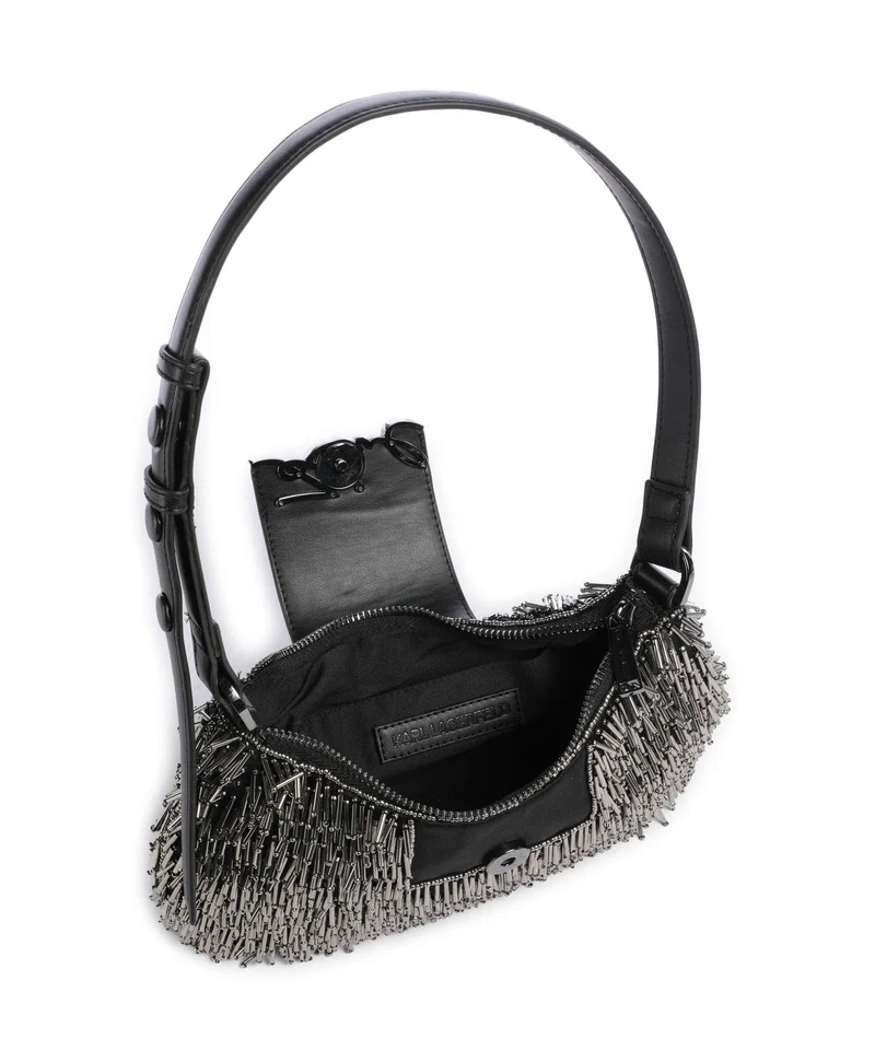 Karl Lagerfeld K/Signature Sac porté épaule black embellishment