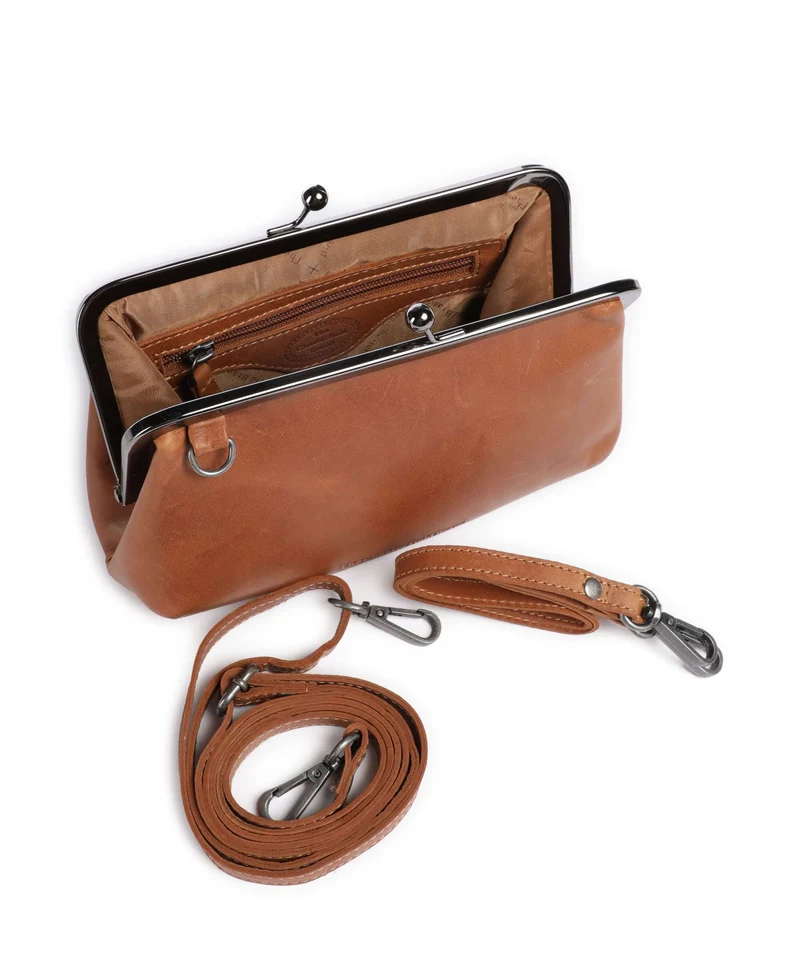 The Chesterfield Brand Wax Pull Up Cow Andrade Sac porté épaule cognac