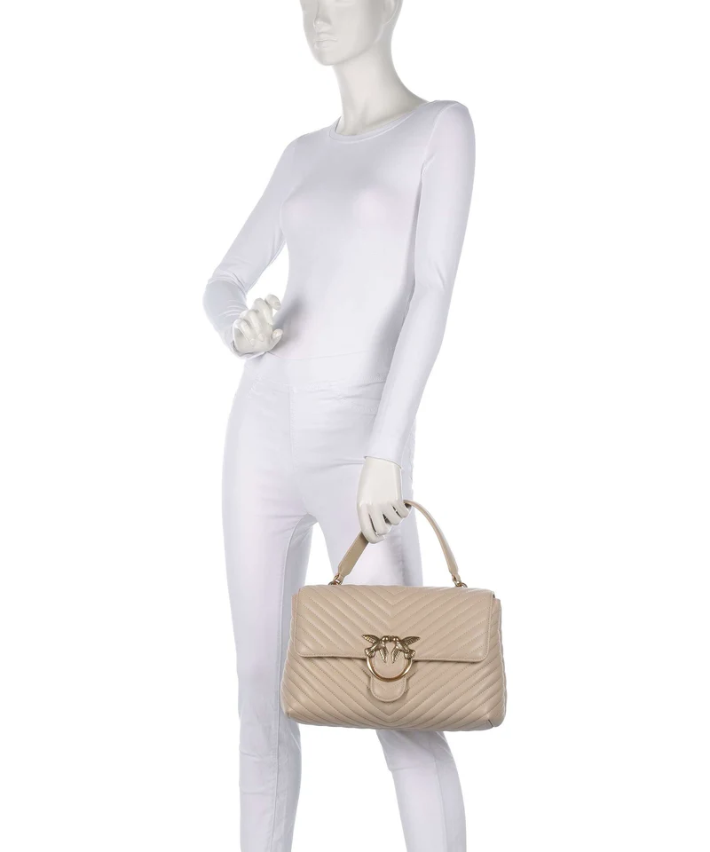 Pinko Love Lady Puff Big Sac à main beige/grigio fumo/antique gold