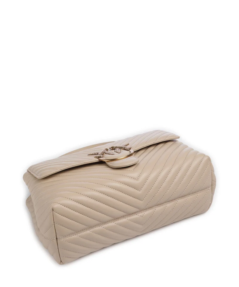Pinko Love Lady Puff Big Sac à main beige/grigio fumo/antique gold