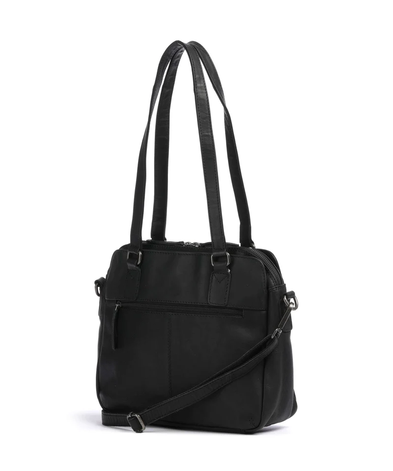 The Chesterfield Brand Wax Pull Up Cow Porlezza Sac porté épaule black