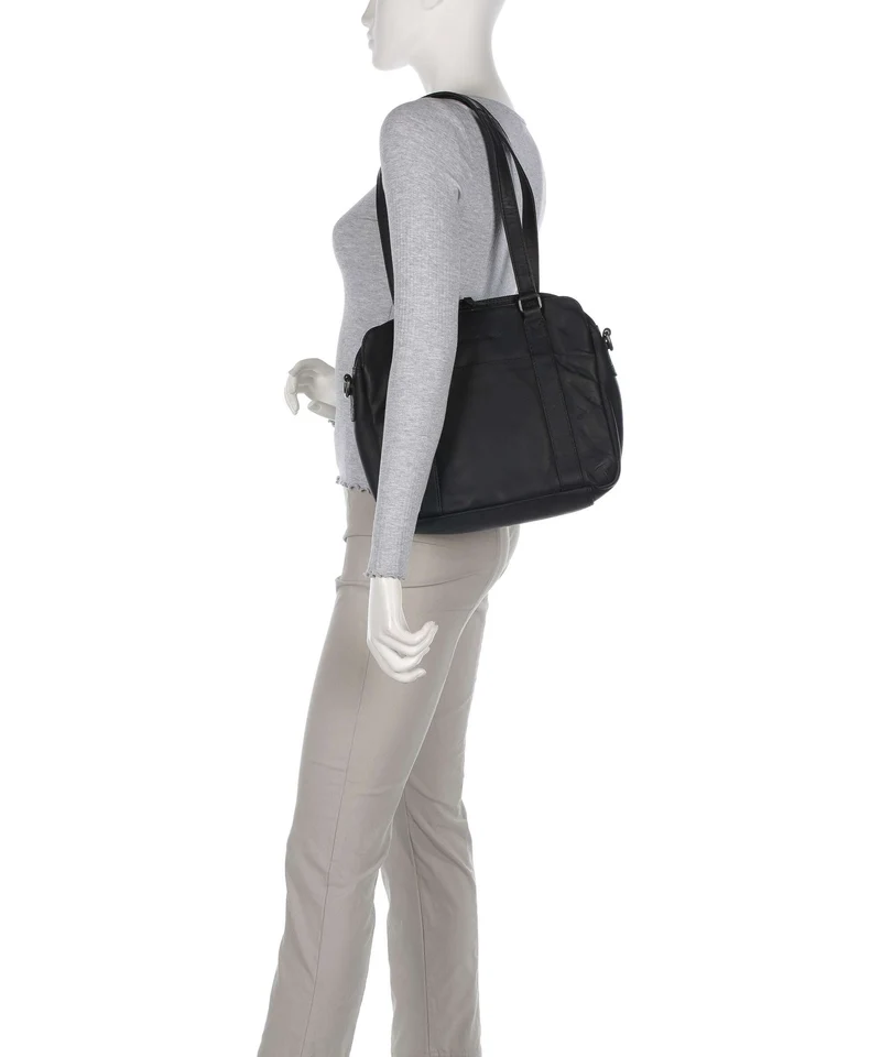 The Chesterfield Brand Wax Pull Up Cow Porlezza Sac porté épaule black