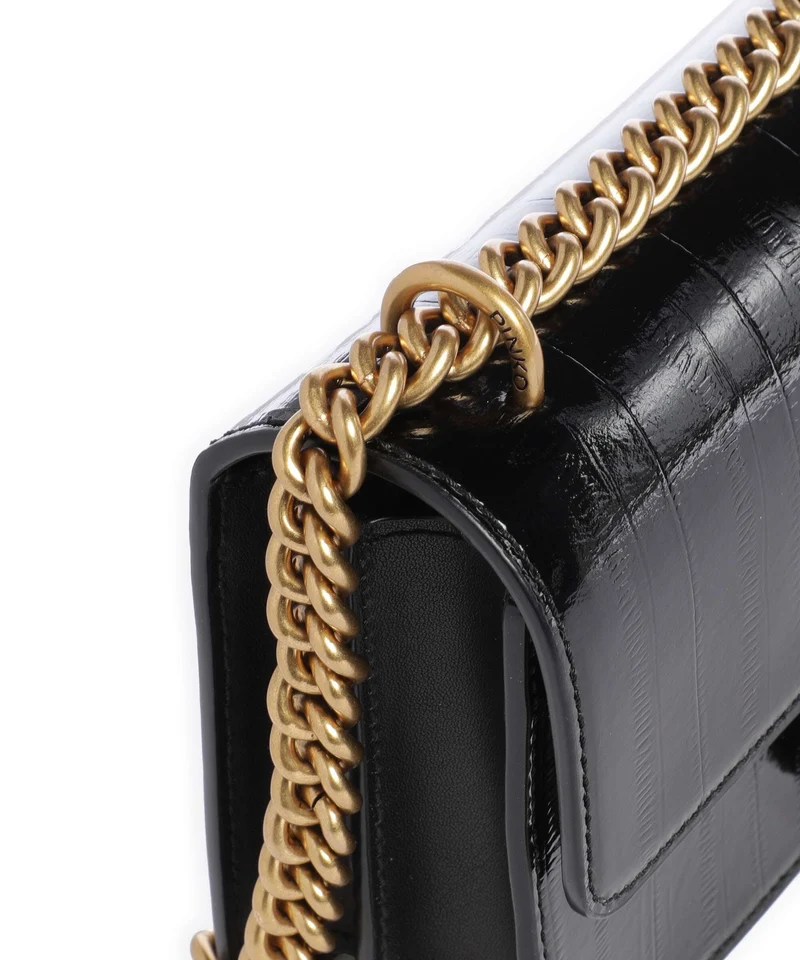 Pinko Love One Mini Sac porté épaule nero/antique gold