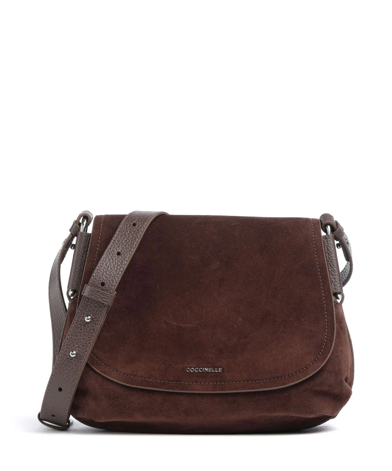 Coccinelle Rebekka Suede Sac bandoulière brunette