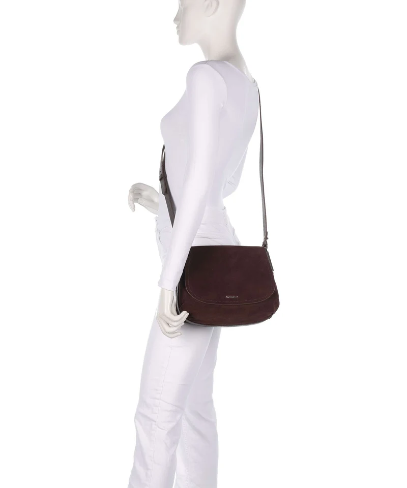 Coccinelle Rebekka Suede Sac bandoulière brunette