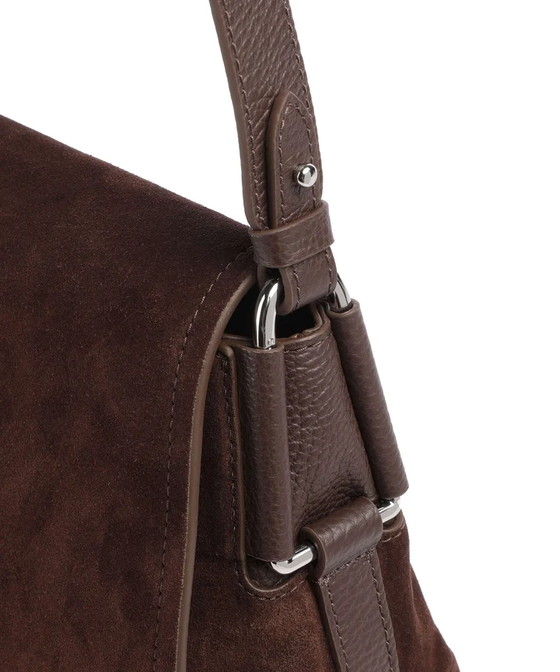 Coccinelle Rebekka Suede Sac bandoulière brunette