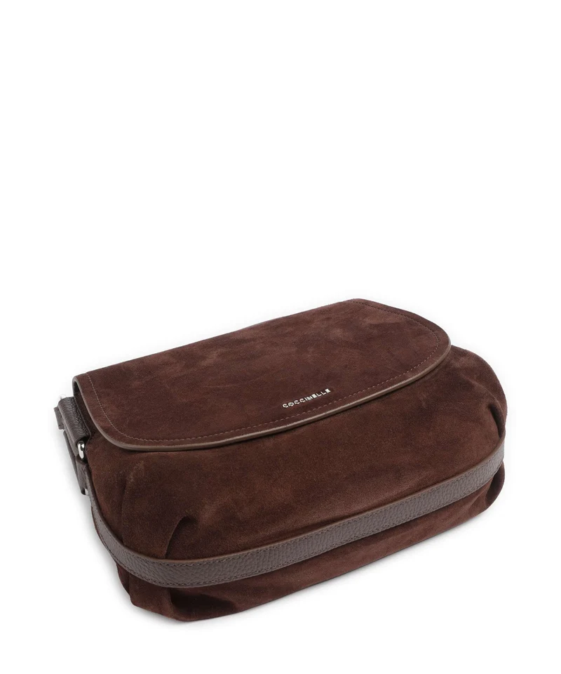 Coccinelle Rebekka Suede Sac bandoulière brunette