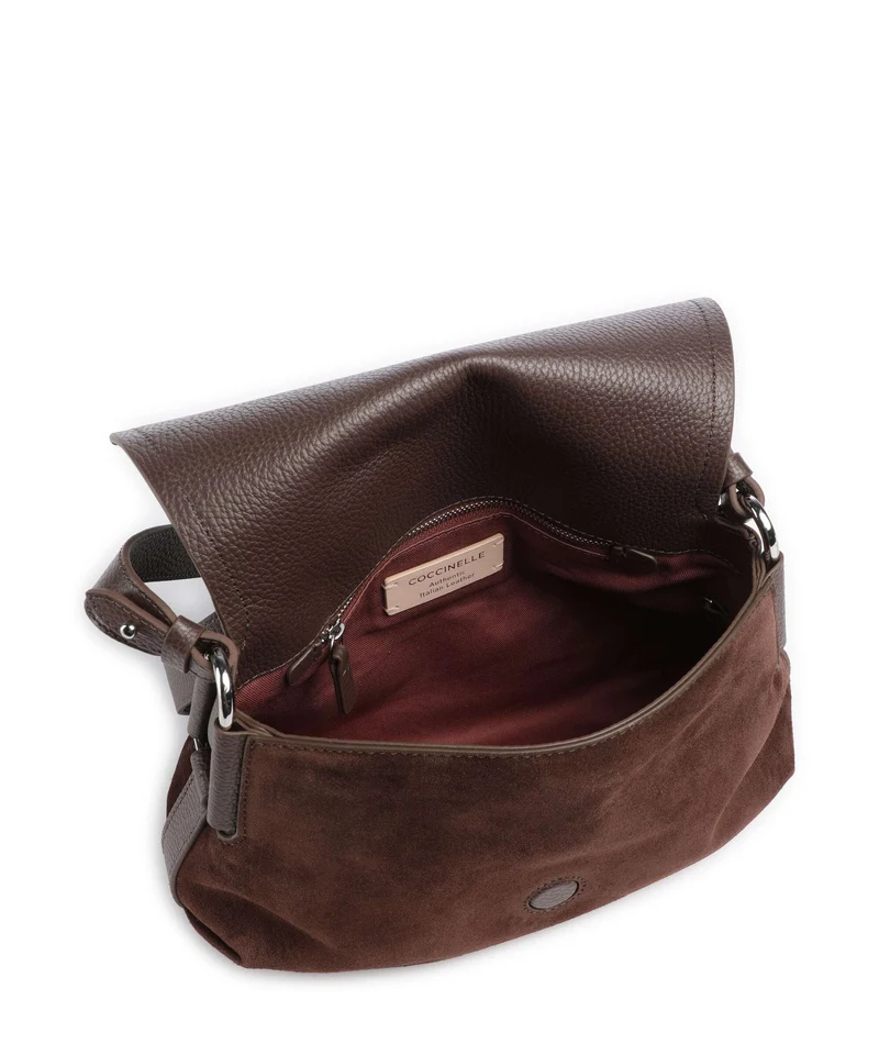 Coccinelle Rebekka Suede Sac bandoulière brunette