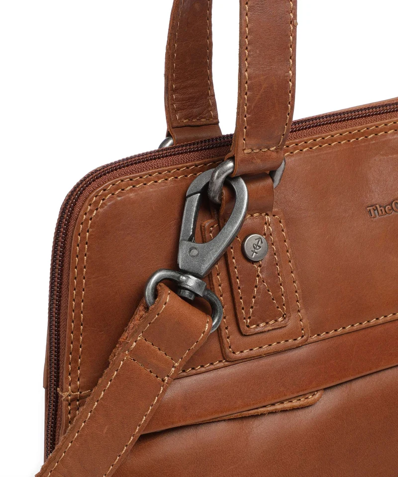The Chesterfield Brand Wax Pull Up Cow Belgrado Sac porté épaule cognac