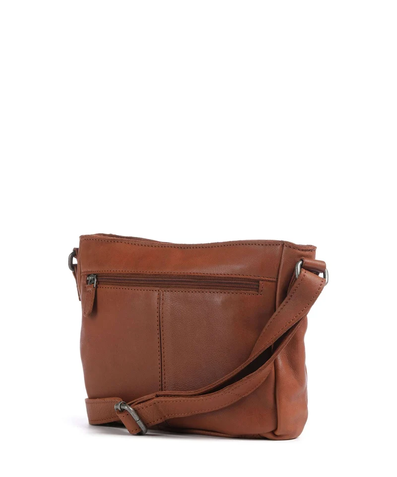 The Chesterfield Brand Washed Waxed Cow Aston Sac bandoulière cognac