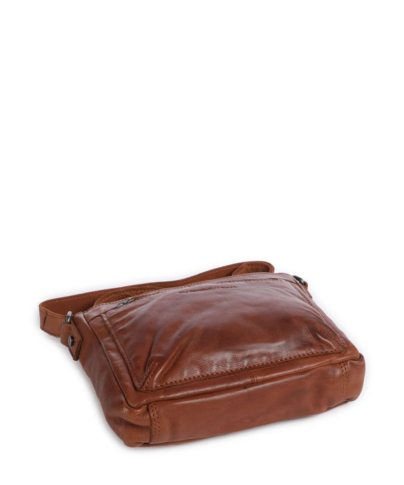 The Chesterfield Brand Washed Waxed Cow Aston Sac bandoulière cognac