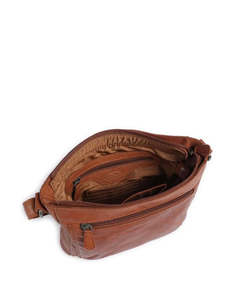 The Chesterfield Brand Washed Waxed Cow Aston Sac bandoulière cognac
