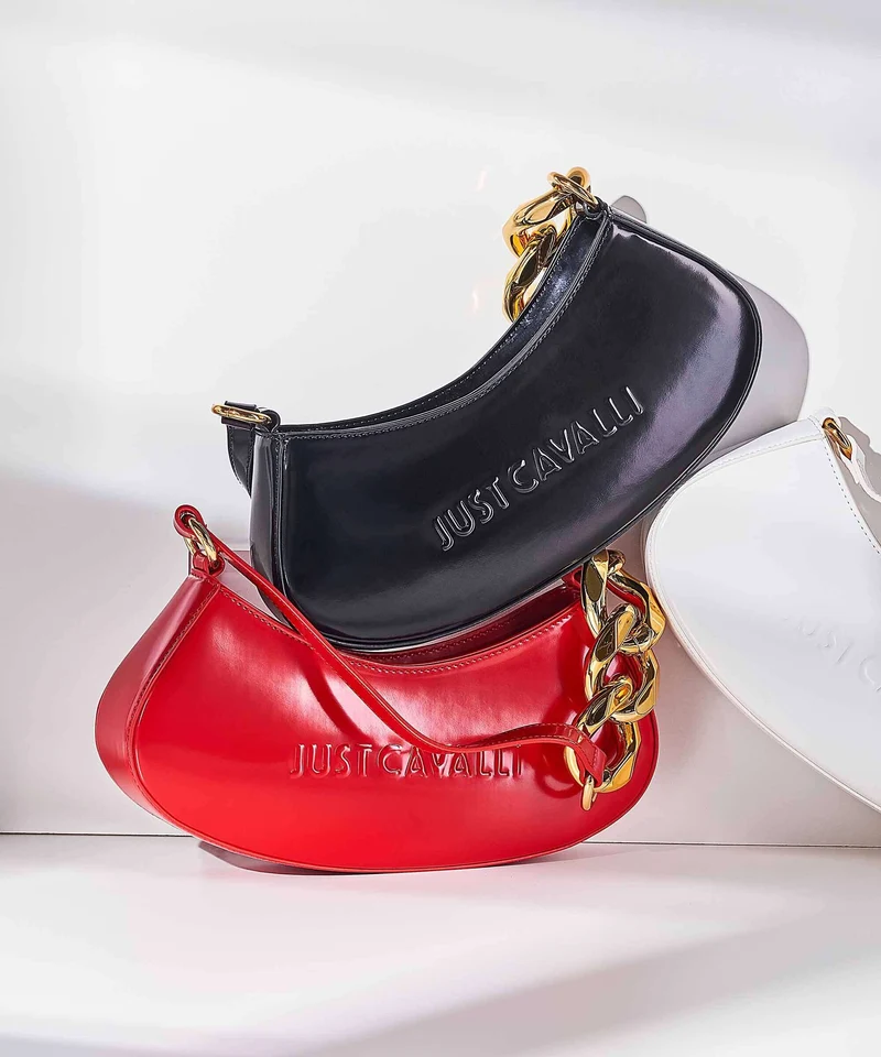 Just Cavalli Chain Foulard Sac porté épaule barbados cherry