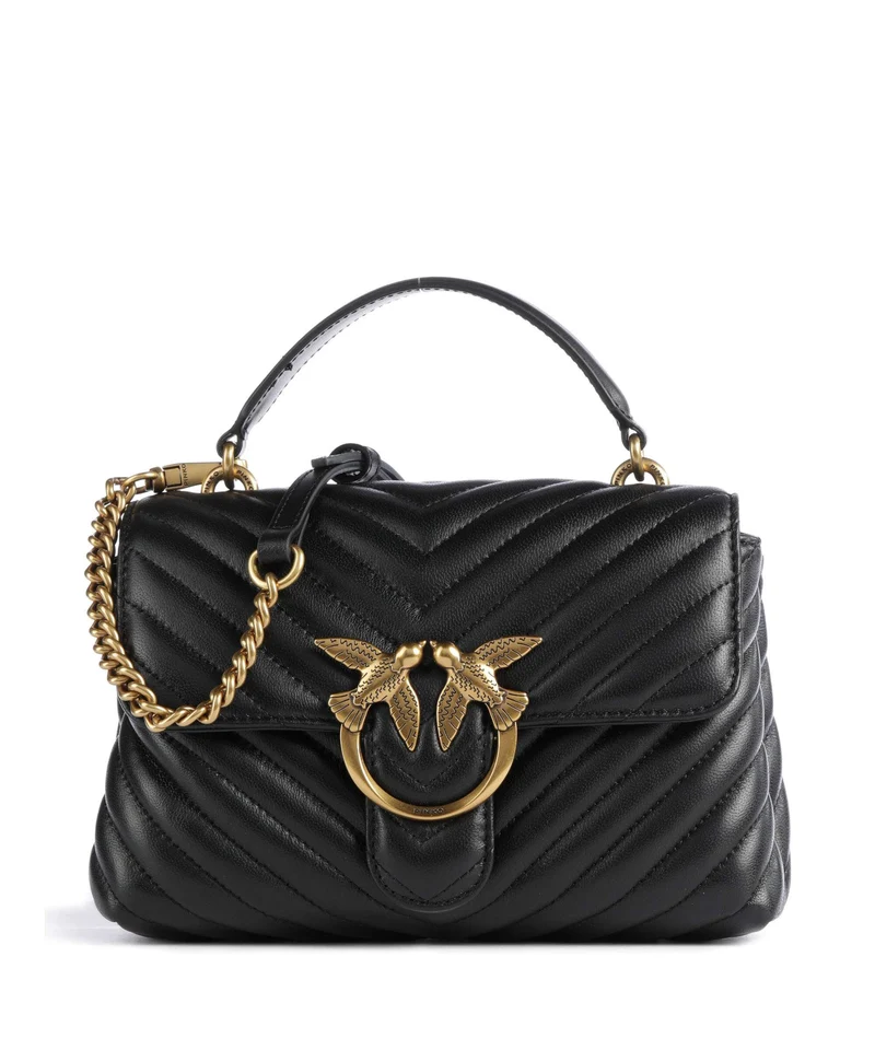 Pinko Love Lady Puff Mini Sac à main nero/antique gold