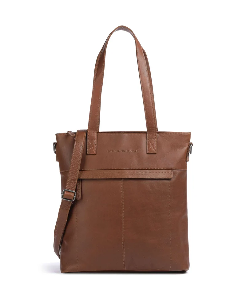 The Chesterfield Brand Wax Pull Up Cow Nunavik Cabas cognac