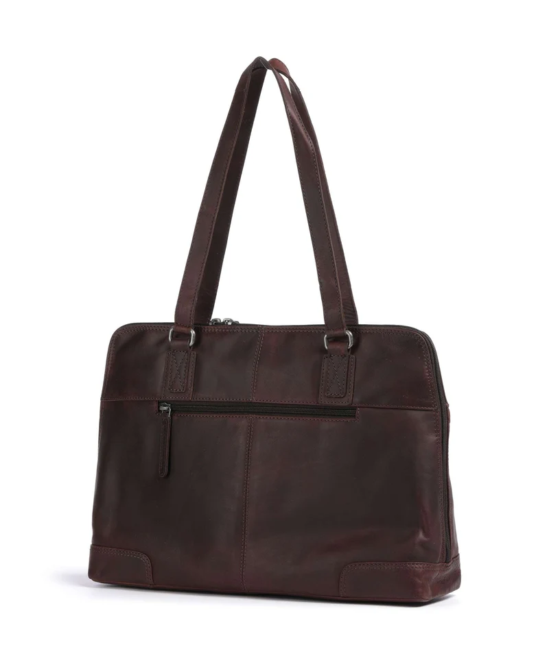 The Chesterfield Brand Wax Pull Up Cow Branson Sac porté épaule brown