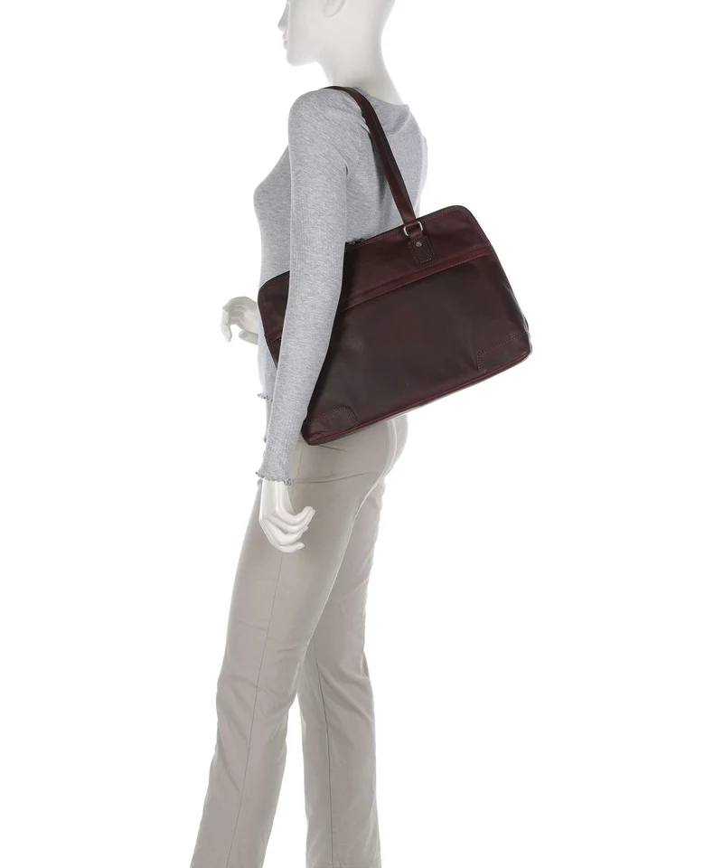 The Chesterfield Brand Wax Pull Up Cow Branson Sac porté épaule brown