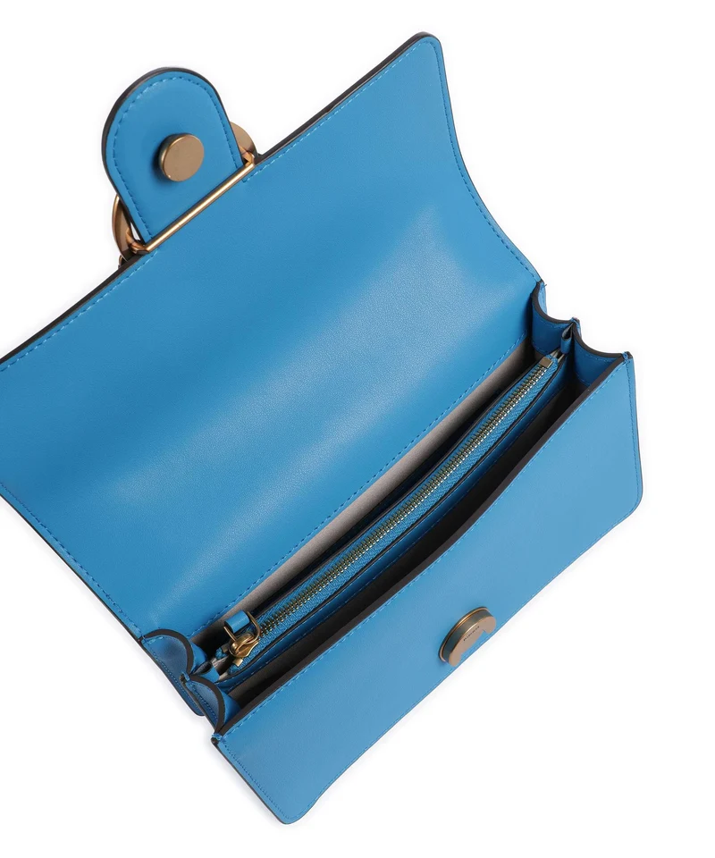 Pinko Love One Mini Sac porté épaule azzurro dresda/antique gold