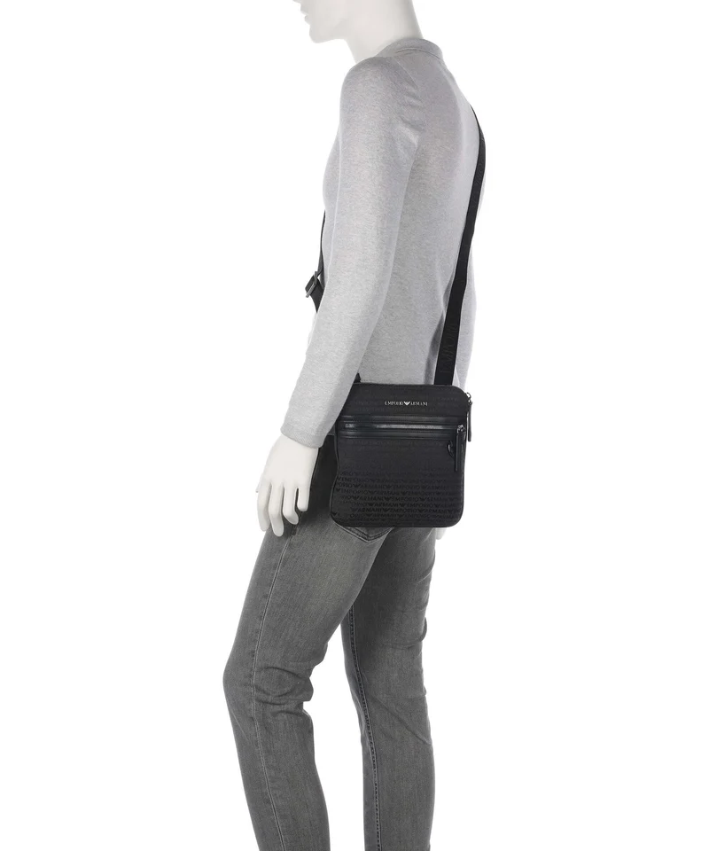 Emporio Armani Logo Jacquard Sac bandoulière bristol black