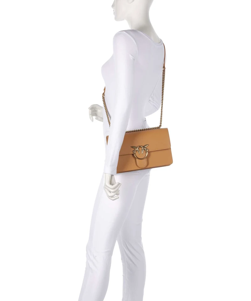 Pinko Love One Classic Sac porté épaule torrone/antique gold
