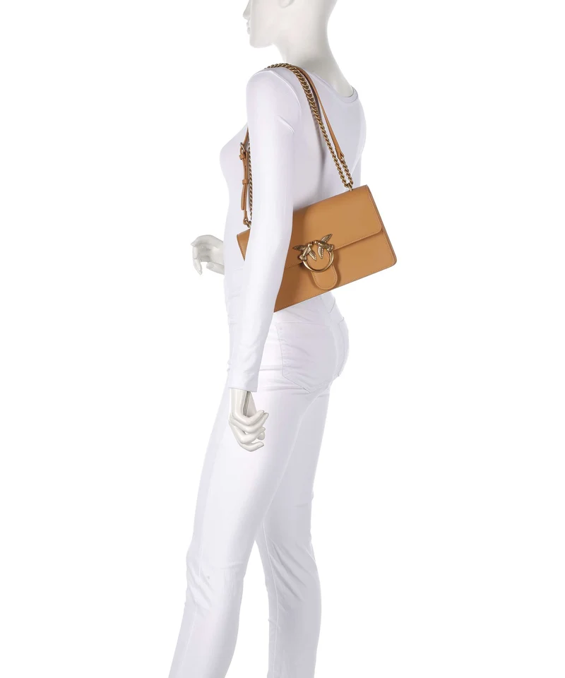 Pinko Love One Classic Sac porté épaule torrone/antique gold
