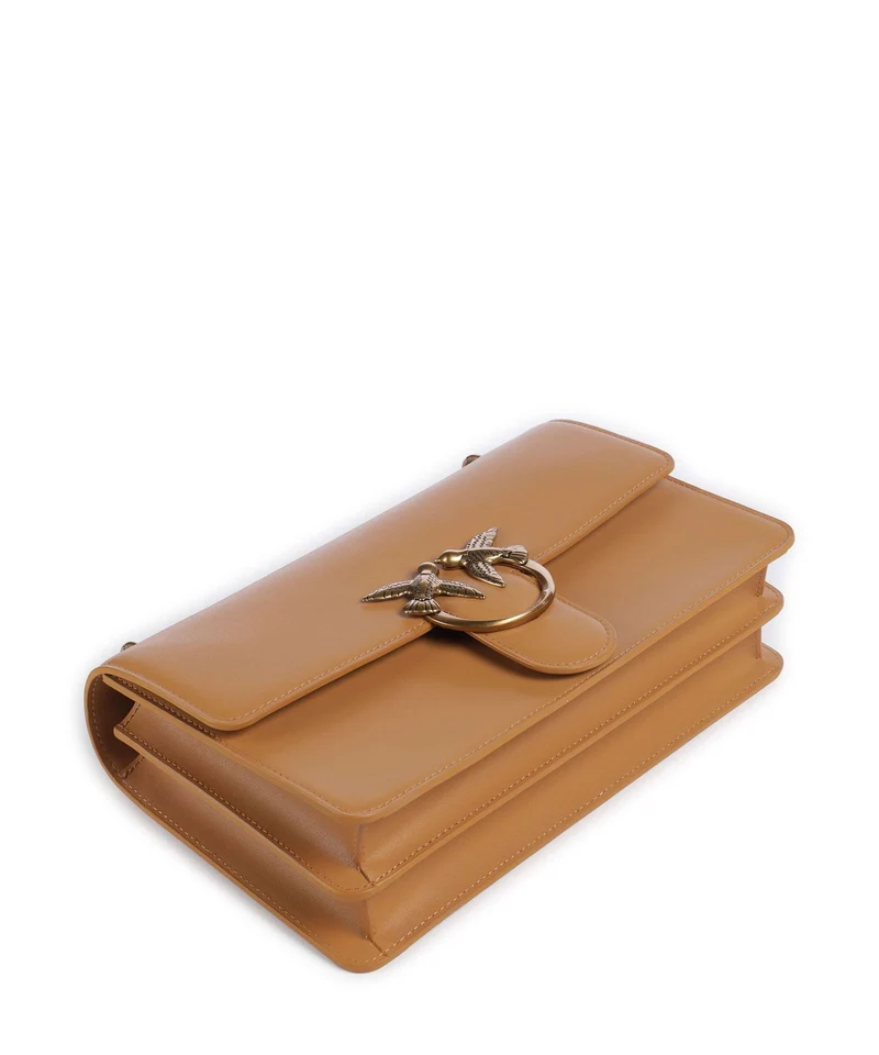 Pinko Love One Classic Sac porté épaule torrone/antique gold