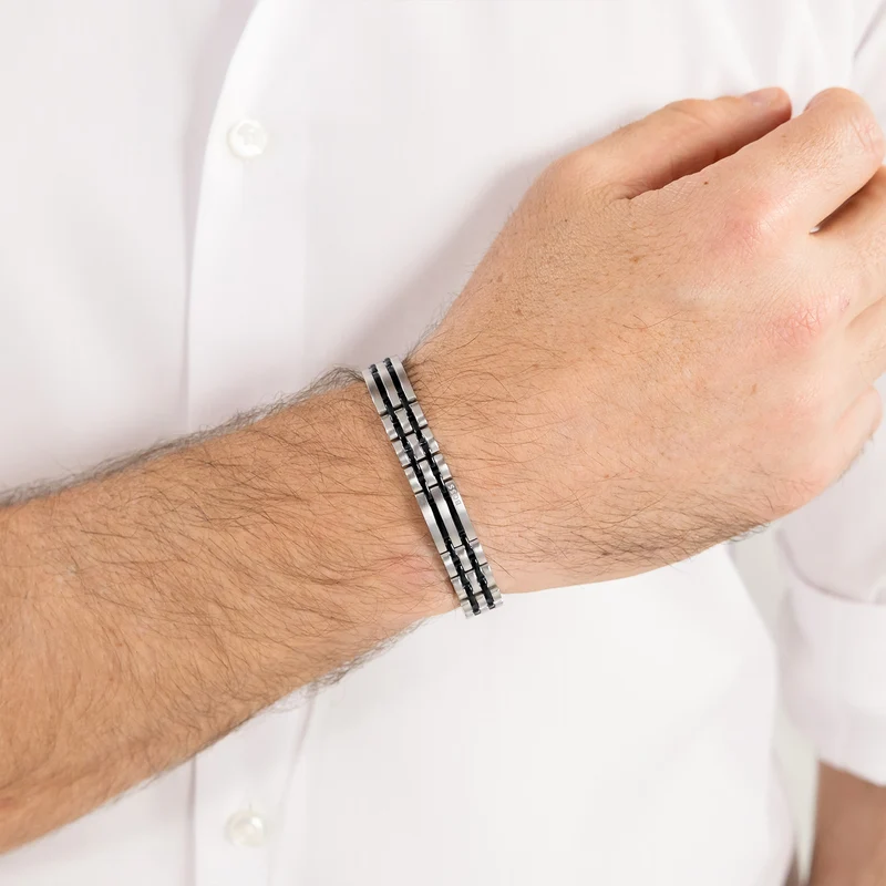 Hugo Boss Acier Inoxydable Argenté Homme Bracelet Chaîne HBJ1580814