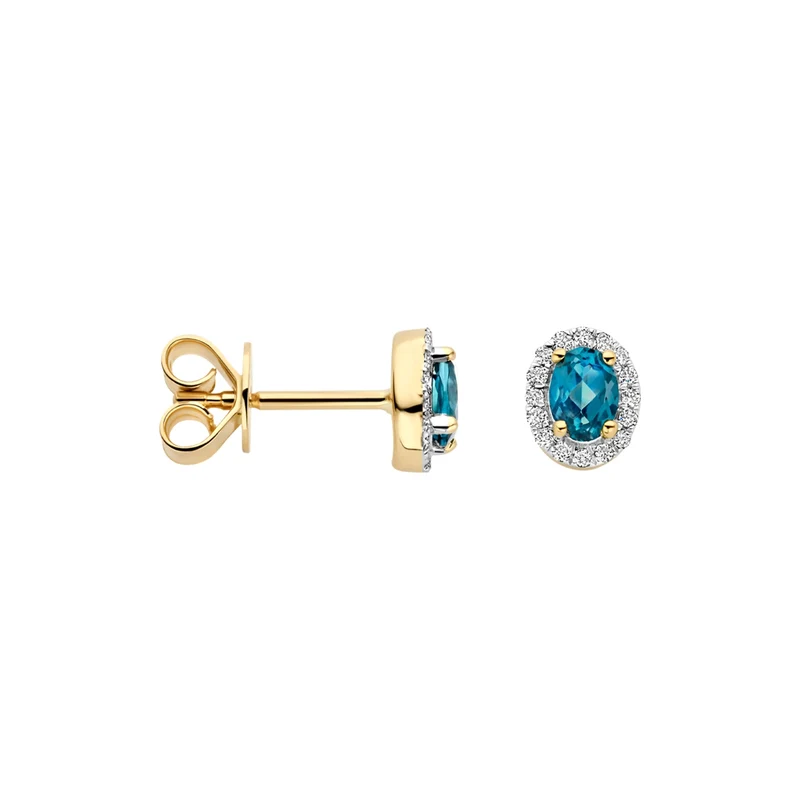 Blush Boucles d'oreilles en or 14 carats avec diamants naturels 7636YDL