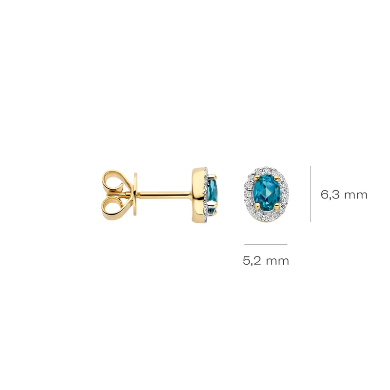 Blush Boucles d'oreilles en or 14 carats avec diamants naturels 7636YDL