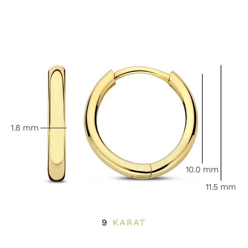 Beloro Jewels La Rinascente Femmes Créoles Or 9 carats BO360064